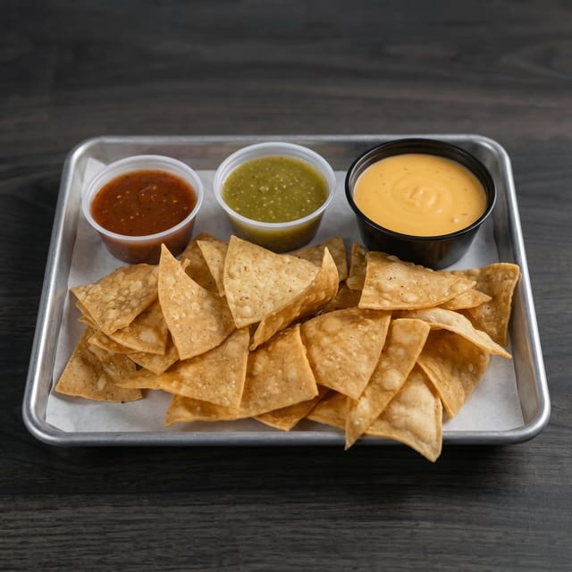 Choriqueso with Homemade Tortilla Chips.