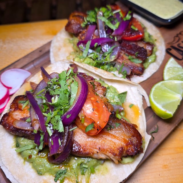Tacos de Chicharron.